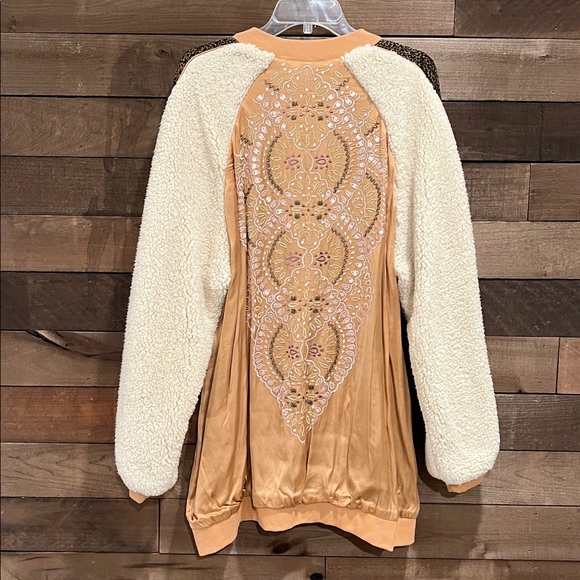 NWT Free People Women's Wicked Games Reversible Jacket Liquid Sand Size XL - Picture 8 of 11